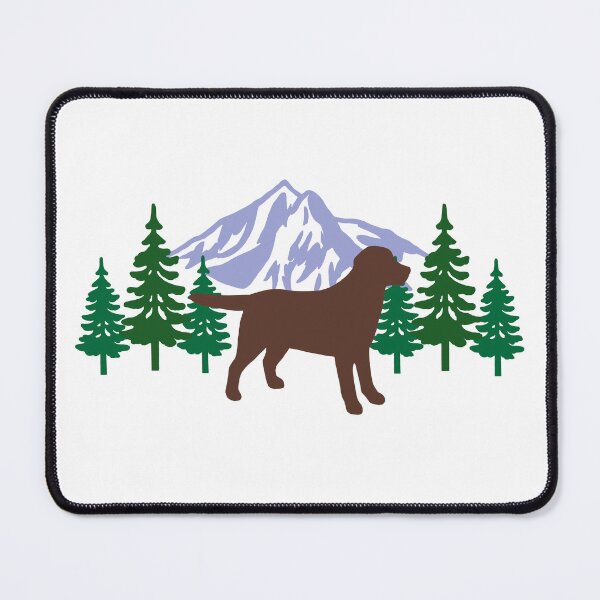 Item preview, Chocolate Labrador Silhouette Evergreen designed and sold by HappyLabradors.