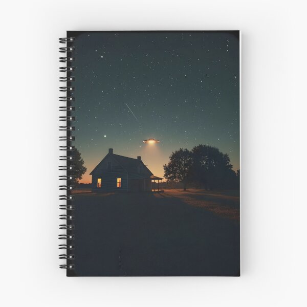 Item preview, Retro UFO – Cinematic Night Sky Alien Abduction with Starry Beam | Illustration designed and sold by Pineapple And Cherries.