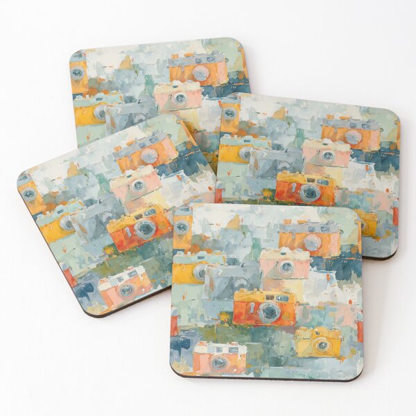 Item preview, Watercolor Camera Pattern – Vintage Photography Design designed and sold by solynneart.