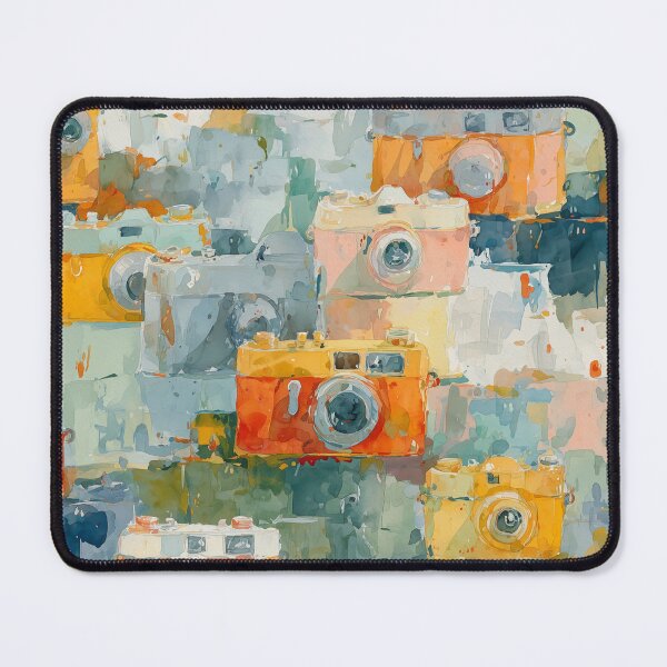 Item preview, Watercolor Camera Pattern – Vintage Photography Design designed and sold by solynneart.