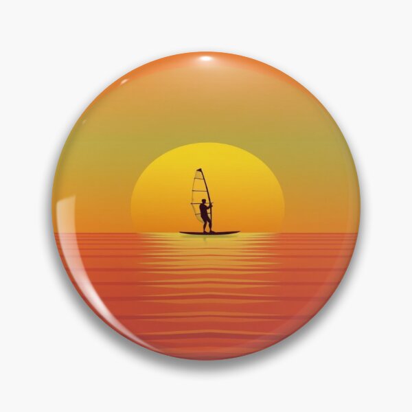 Item preview, Vintage Windsurf Poster T-shirt - Retro Sunset Summer Surf Silhouette. designed and sold by Ralek.