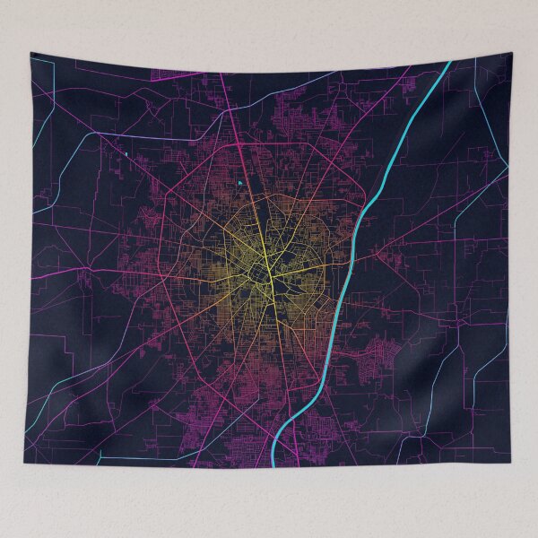 Item preview, Gujranwala City Map of Punjab, Pakistan - Neon designed and sold by deMAP.