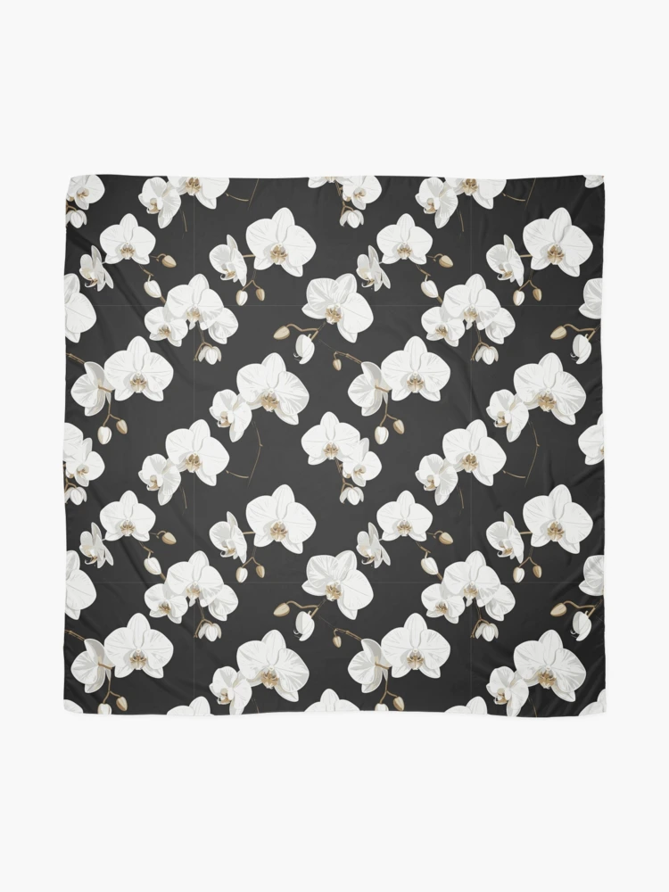 Elegant White Orchids Scarf image 2