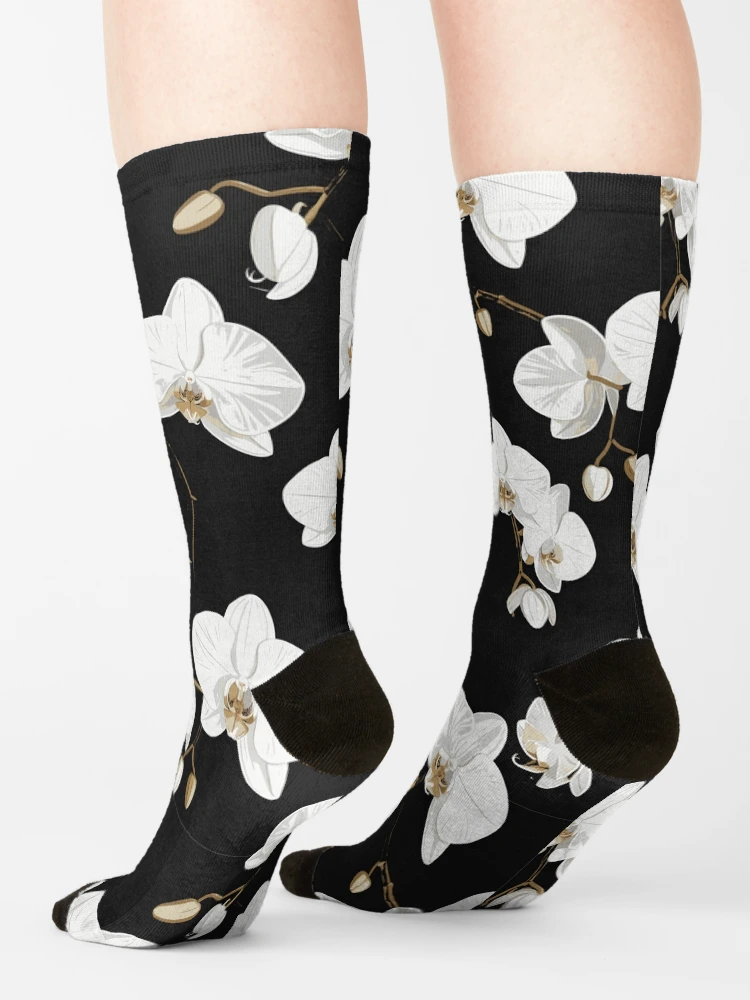 Elegant White Orchids Socks image 2