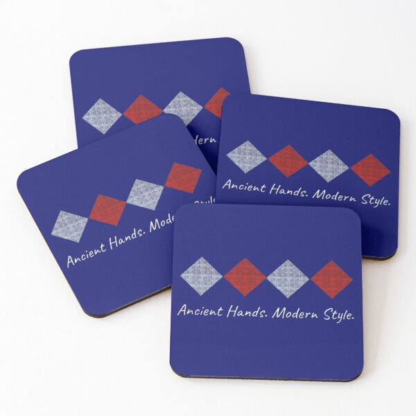 Item preview, Ancient Hands. Modern Style. – Red & Indigo Tribal Geometric Pattern Inspired by Khajua Motif designed and sold by PimTribe.