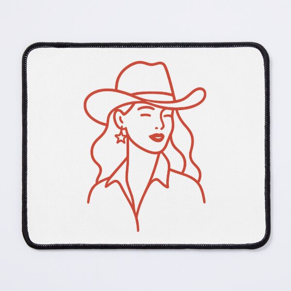 Item preview, Minimalist Cowgirl Outline Portrait designed and sold by Tigerr3g.