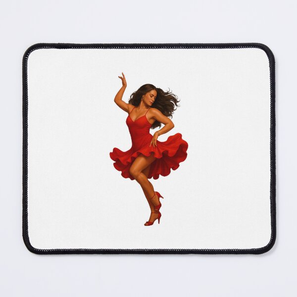 Item preview, "Elegant Latina Salsa Dancer in Red Dress designed and sold by Aucia.