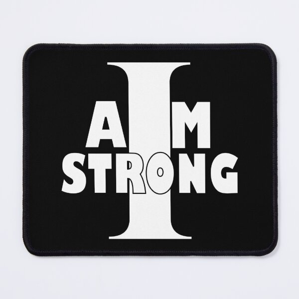 Item preview, I Am Strong Typography Inspirational Quote Design – Motivational Typography Art designed and sold by Unlimited-Style.