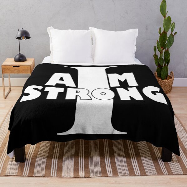 Item preview, I Am Strong Typography Inspirational Quote Design – Motivational Typography Art designed and sold by Unlimited-Style.