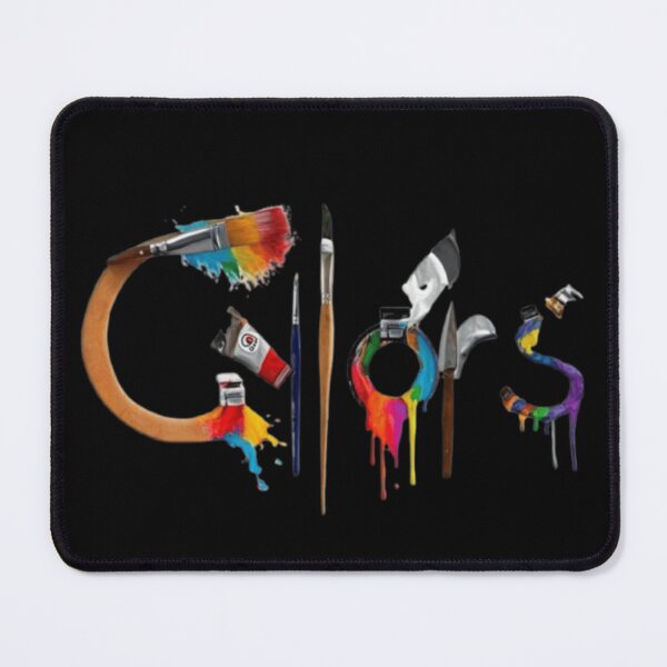 Item preview, Colorful Art Supplies Splashed Across a Black Background designed and sold by logodesigner002.