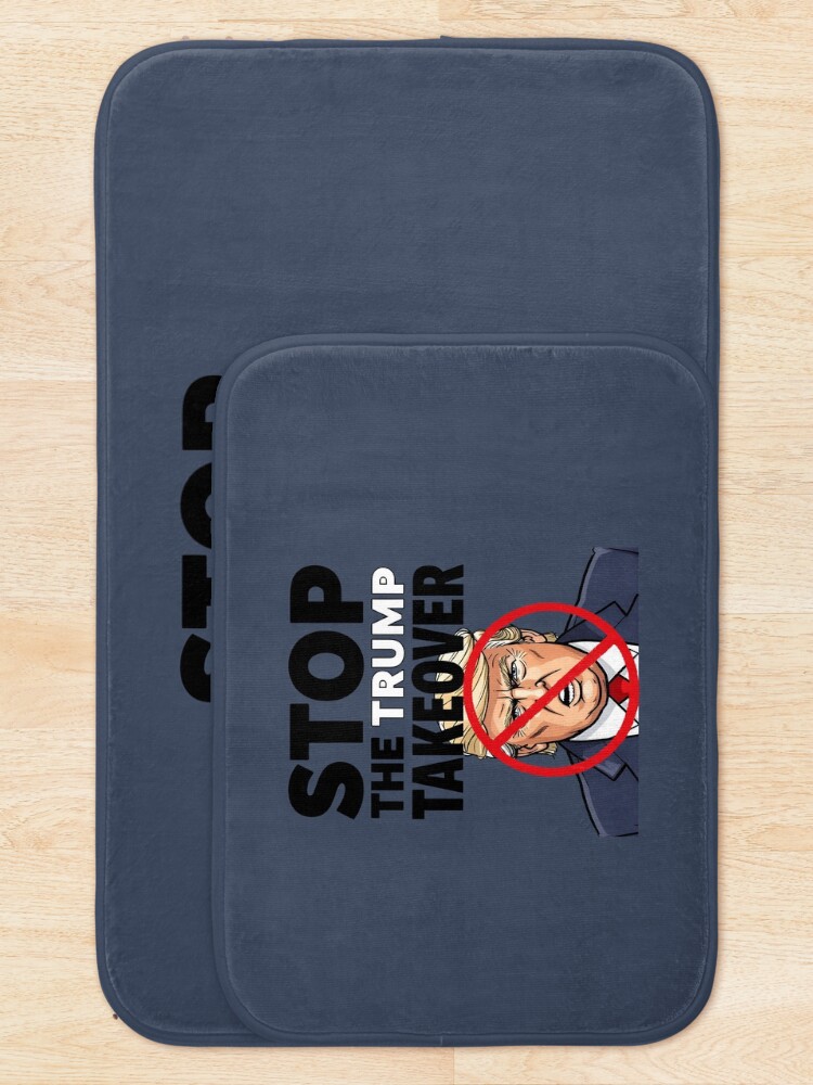 Thumbnail 5 of 6, Bath Mat, Stop The Trump Takeover designed and sold by HowToCanadian.