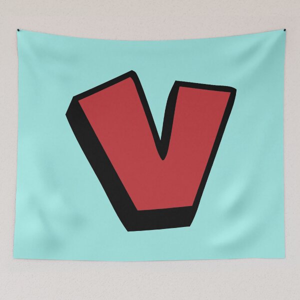 Item preview, Video Game Style Letter V – Fun and Colorful Text designed and sold by charlypicazo.