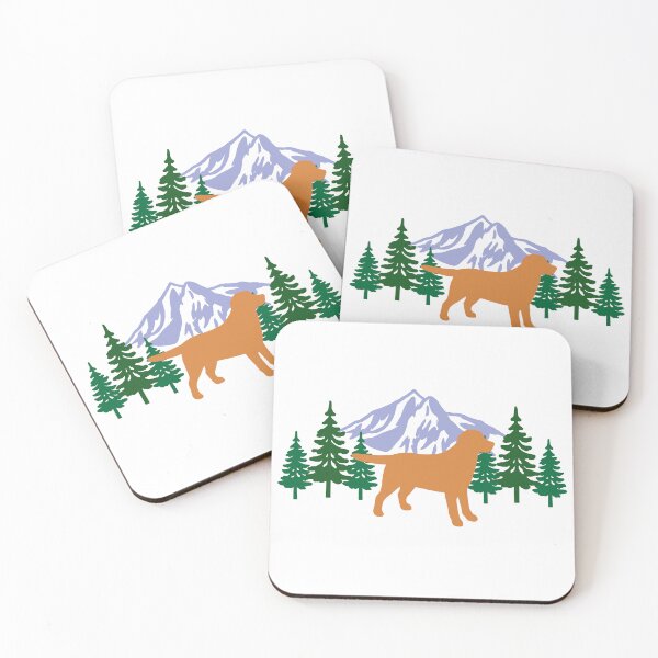 Item preview, Red Fox Labrador Silhouette Evergreen designed and sold by HappyLabradors.