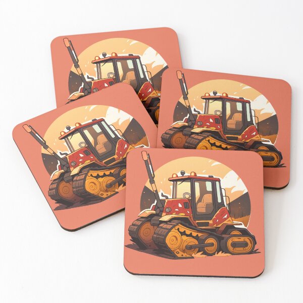 Item preview,  Crimson Crawler Bulldozer designed and sold by MYTHIC PEEL STICKERS.