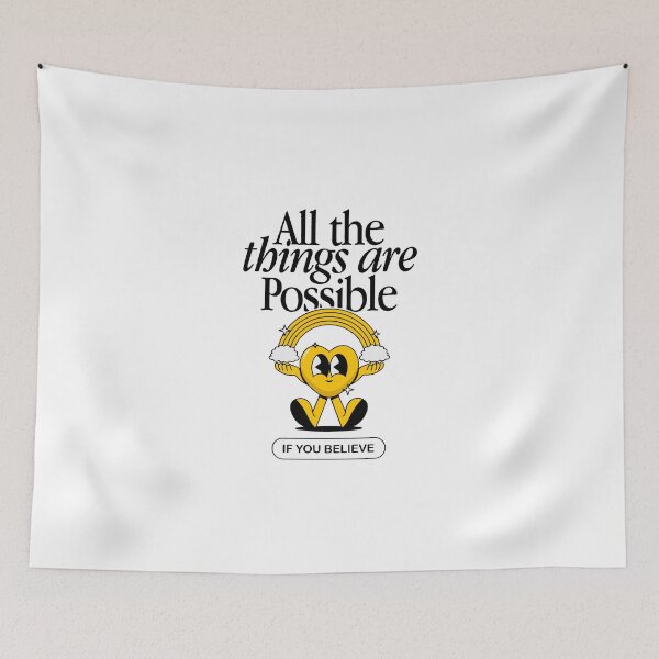 Item preview, All Things Are Possible – Motivational Cute Heart Design designed and sold by HasHs.