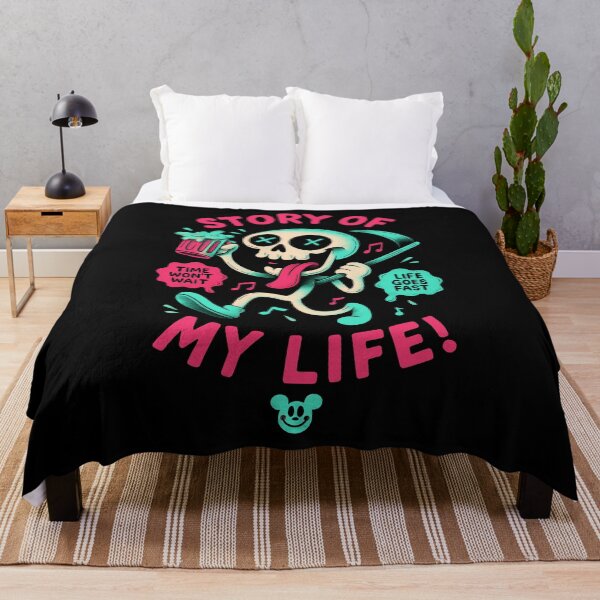 Item preview, Neon Skull Trippy Cartoon – Retro Streetwear Graphic Art designed and sold by Mewra.