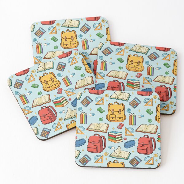 Item preview, School Supplies Pattern On Blue designed and sold by Ayesha Saleem.
