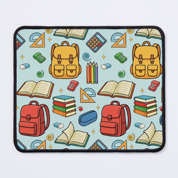 Item preview, School Supplies Pattern On Blue designed and sold by Ayesha Saleem.