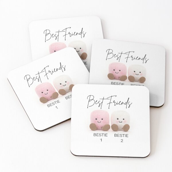 Item preview, Bestie 1 and Bestie 2 Marshmallows Jelly Cats designed and sold by #SadieArt.
