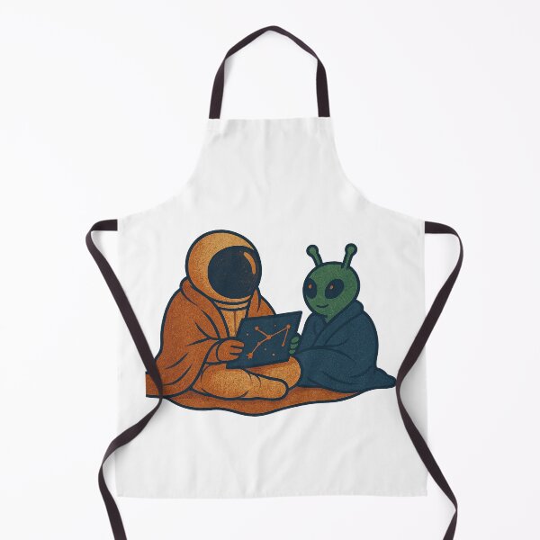 Item preview, Cosmic Reading: Astronaut & Alien Under the Star Map designed and sold by HEERMANArt.