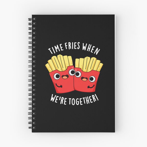 Item preview, Time Fries When We're Together Funny Food Pun (Dark BG) designed and sold by punnybone.
