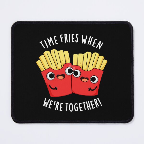 Item preview, Time Fries When We're Together Funny Food Pun (Dark BG) designed and sold by punnybone.
