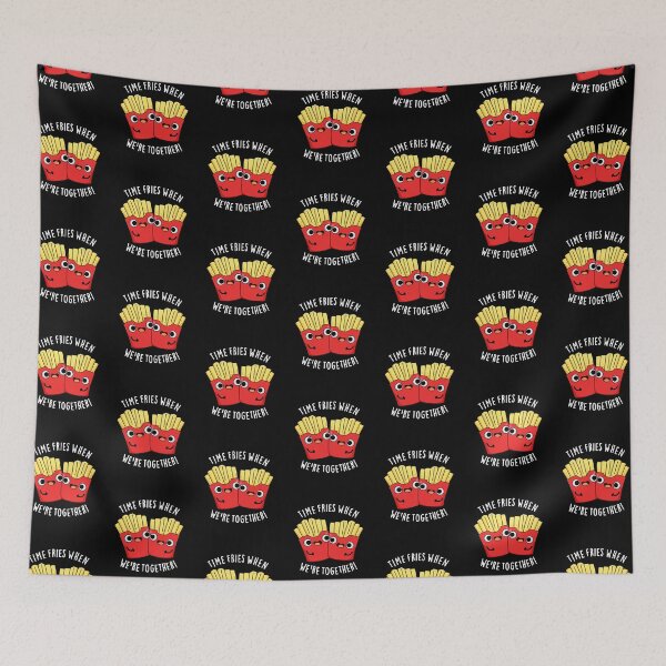 Item preview, Time Fries When We're Together Funny Food Pun (Dark BG) designed and sold by punnybone.