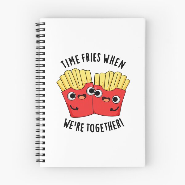 Item preview, Time Fries When We're Together Funny Food Pun  designed and sold by punnybone.