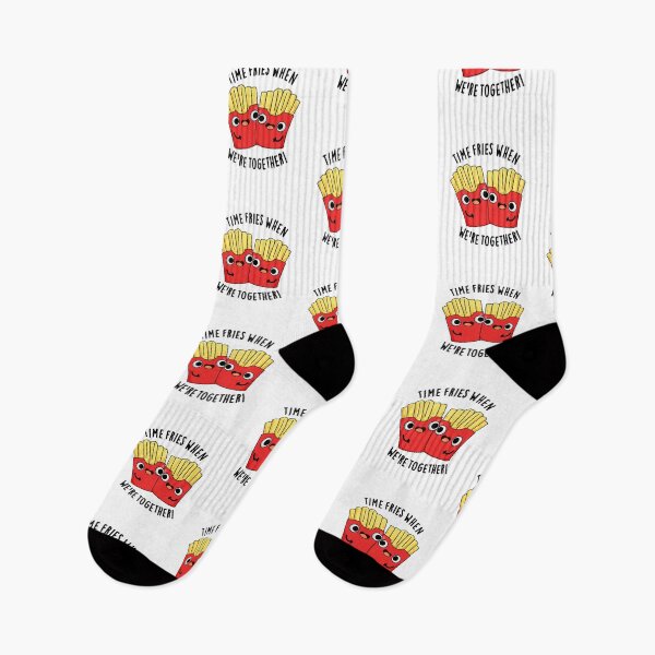 Item preview, Time Fries When We're Together Funny Food Pun  designed and sold by punnybone.