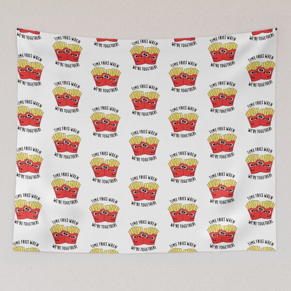 Item preview, Time Fries When We're Together Funny Food Pun  designed and sold by punnybone.