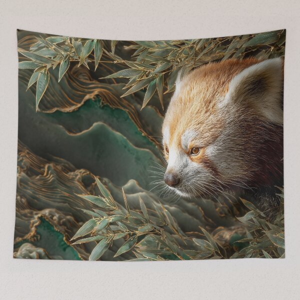 Item preview, Red Panda in a bamboo forest designed and sold by ImaConnection.