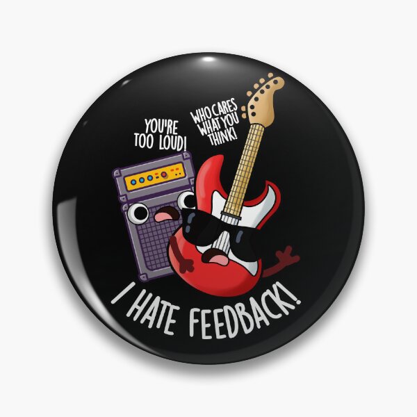 Item preview, I Hate Feedback Funny Guitar Pun (Dark BG) designed and sold by punnybone.