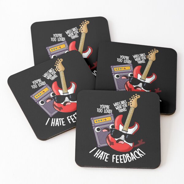 Item preview, I Hate Feedback Funny Guitar Pun (Dark BG) designed and sold by punnybone.
