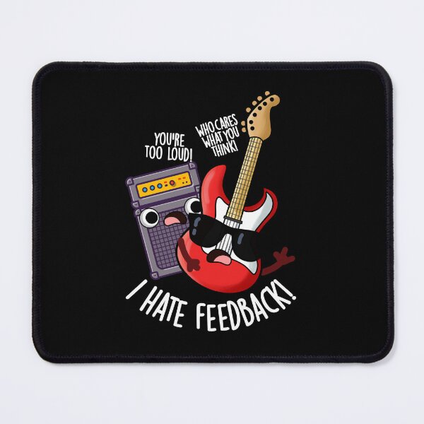 Item preview, I Hate Feedback Funny Guitar Pun (Dark BG) designed and sold by punnybone.