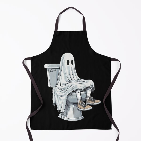 Item preview, Funny Ghost on Toilet - Spooky Bathroom Humor Halloween Design designed and sold by RockFireMerch.