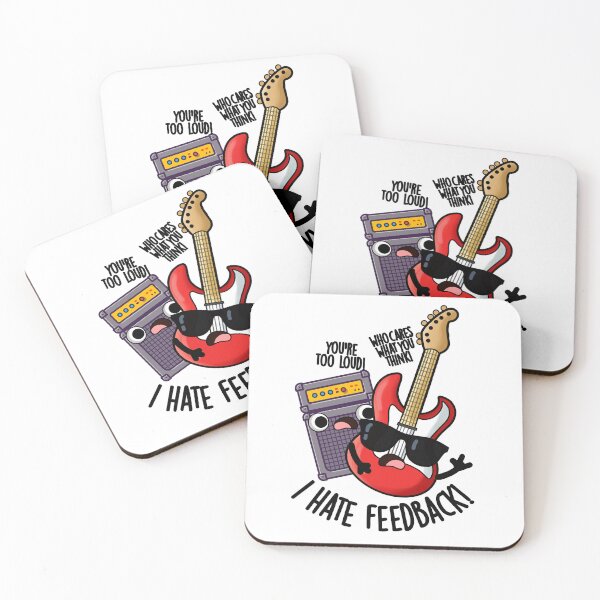 Item preview, I Hate Feedback Funny Guitar Pun  designed and sold by punnybone.