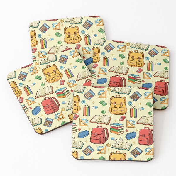 Item preview, School Supplies Pattern On Yellow designed and sold by Ayesha Saleem.