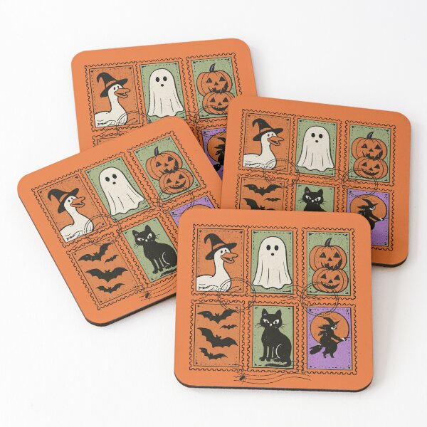 Item preview, Vintage Halloween Stamps designed and sold by Windmill Wildflowers.