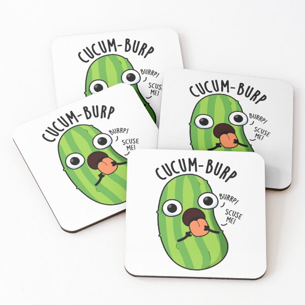Item preview, Cucum-burp Funny Cucumber Pun  designed and sold by punnybone.
