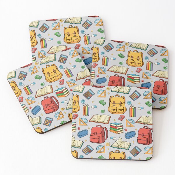 Item preview, School Supplies Pattern On Grey designed and sold by Ayesha Saleem.