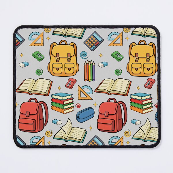 Item preview, School Supplies Pattern On Grey designed and sold by Ayesha Saleem.