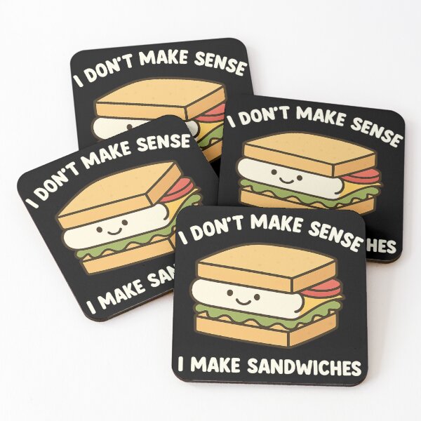 Item preview, Funny Sandwich Cartoon Design – I Don’t Make Sense I Make Sandwiches designed and sold by haitrieuic96.