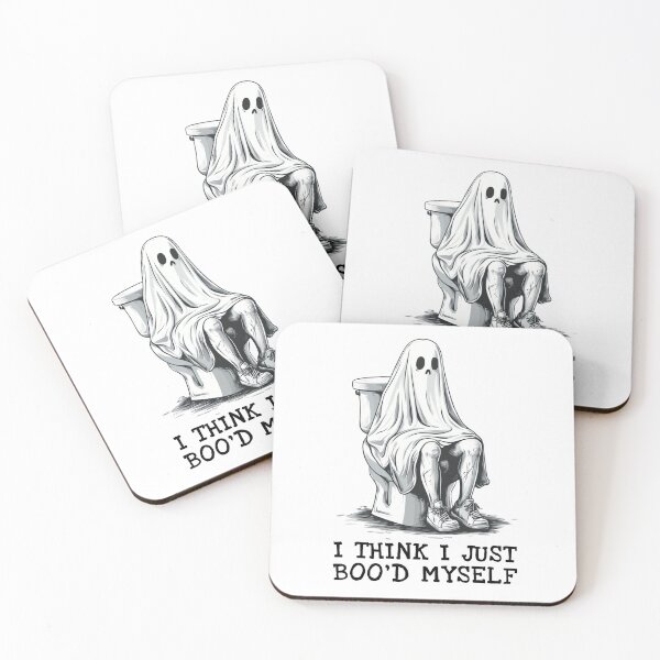 Item preview, Spooky Poop: Ghost on Toilet Funny Halloween IBS designed and sold by RockFireMerch.