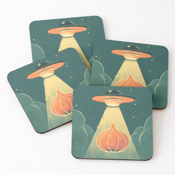 Item preview, Garlic Alien Abduction Flying Saucer UFO Meme designed and sold by WhimsyWatcher.