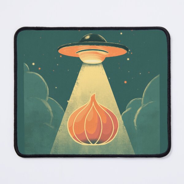 Item preview, Garlic Alien Abduction Flying Saucer UFO Meme designed and sold by WhimsyWatcher.