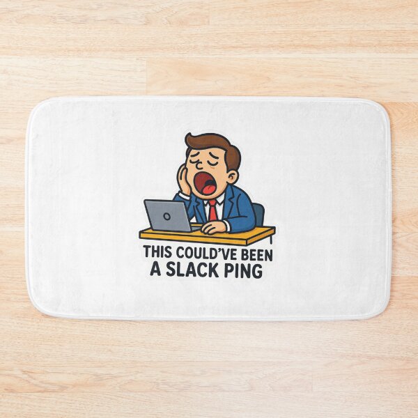 Item preview, This Could’ve Been a Slack Ping – Boring Meeting Meme Sticker designed and sold by PixeloraStudio.