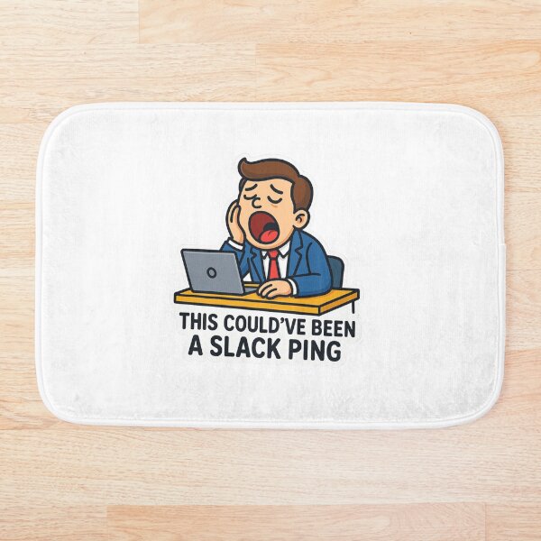 Item preview, This Could’ve Been a Slack Ping – Boring Meeting Meme Sticker designed and sold by PixeloraStudio.