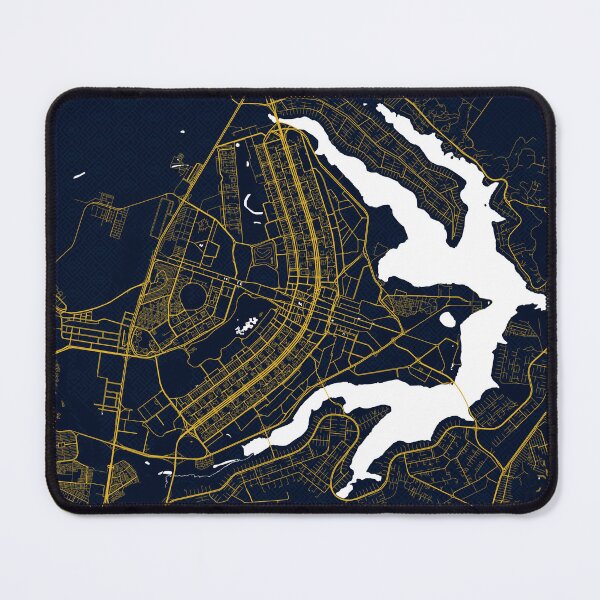 Item preview, Brasilia City Map of Brazil - Gold Art Deco designed and sold by deMAP.