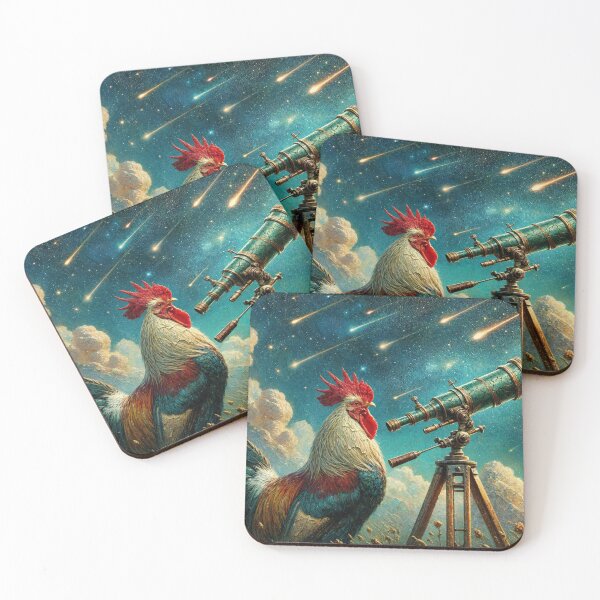 Item preview, Rooster Gazing at the Perseids designed and sold by M-Y-A-R-T-.