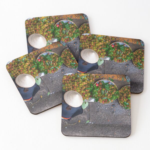 Item preview, Street Vendor selling fruits and vegetables in Vietnam designed and sold by WorldScenery.